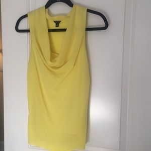 Yellow cowl neck tank